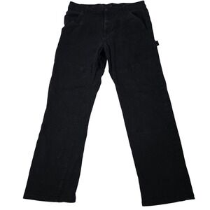 Mens CAT Caterpillar Black Double Knee Carpenter Pants Workwear 38x31